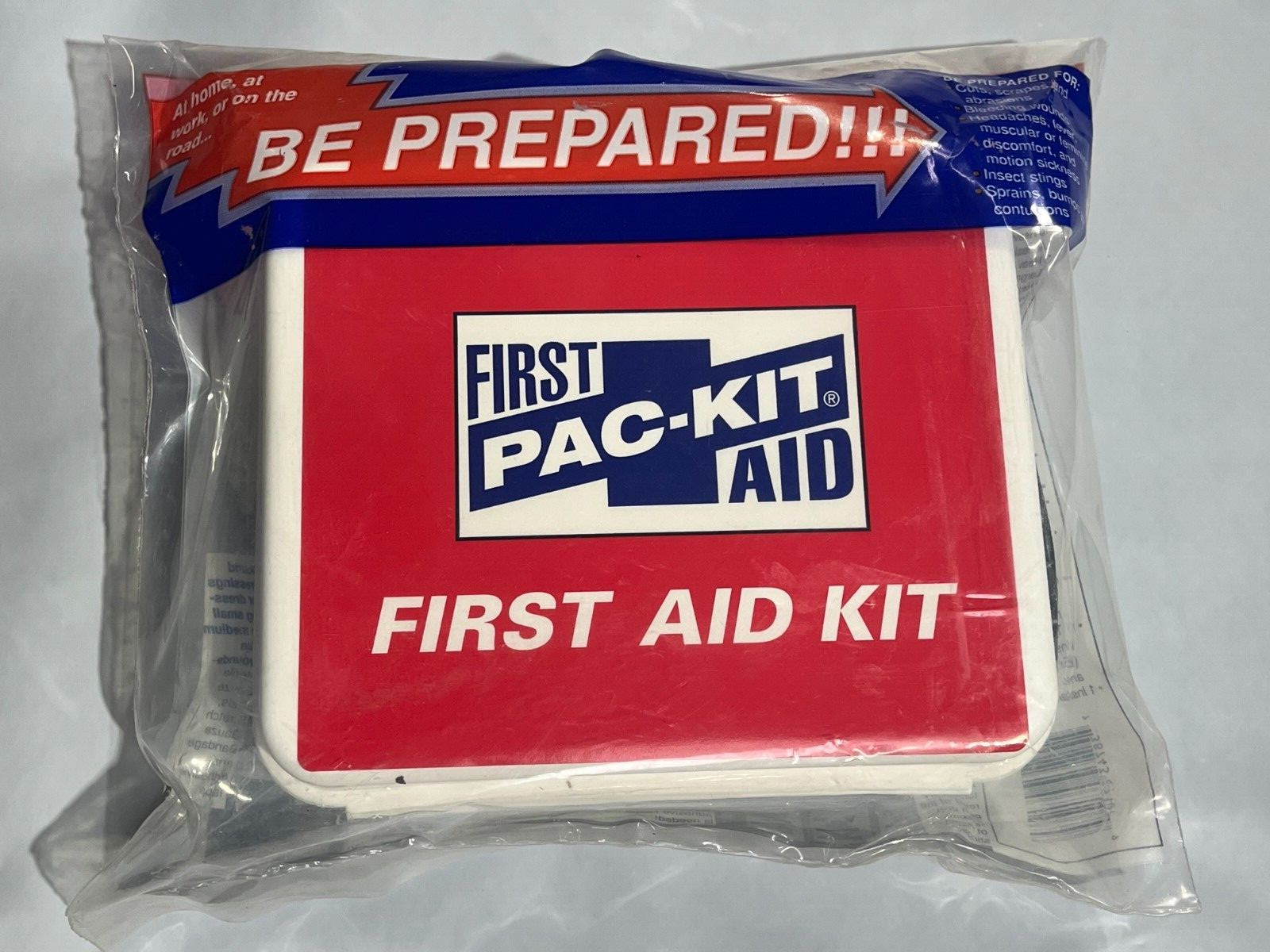 64 Piece Small First Aid Kit Hard Shell Case Travel Hiking, Camping, Car, Home