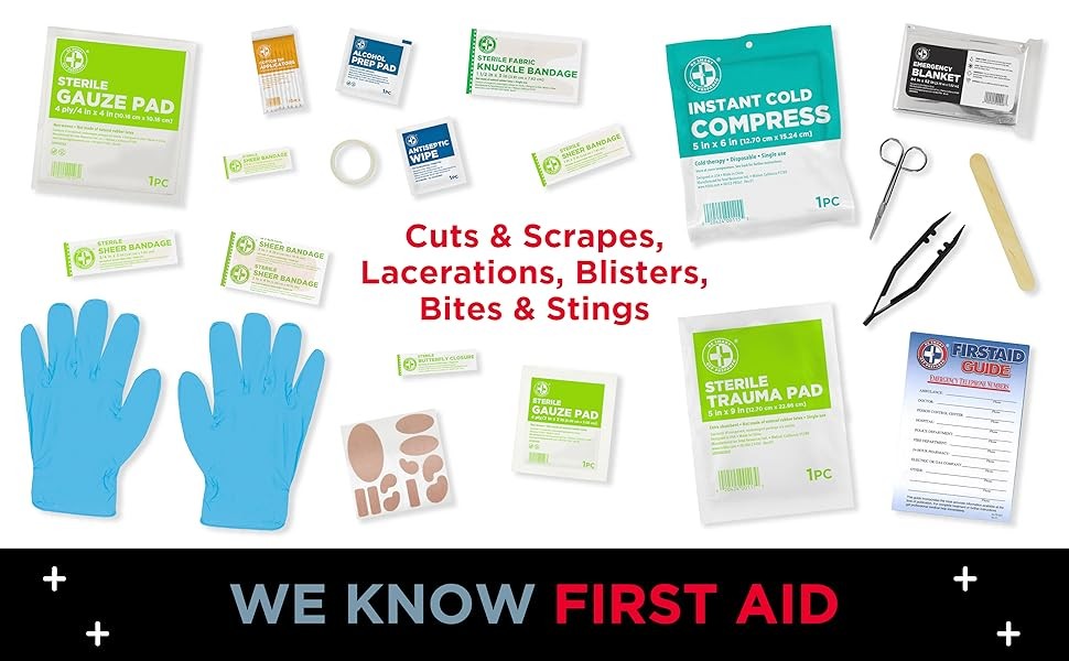 330-Piece First Aid Kit – All-Purpose Home Travel Emergency Camping Sports