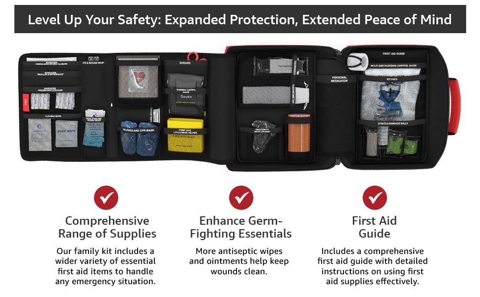 Family First Aid & CPR Kit – Emergency Medical Kit for the Entire Family, Chi…