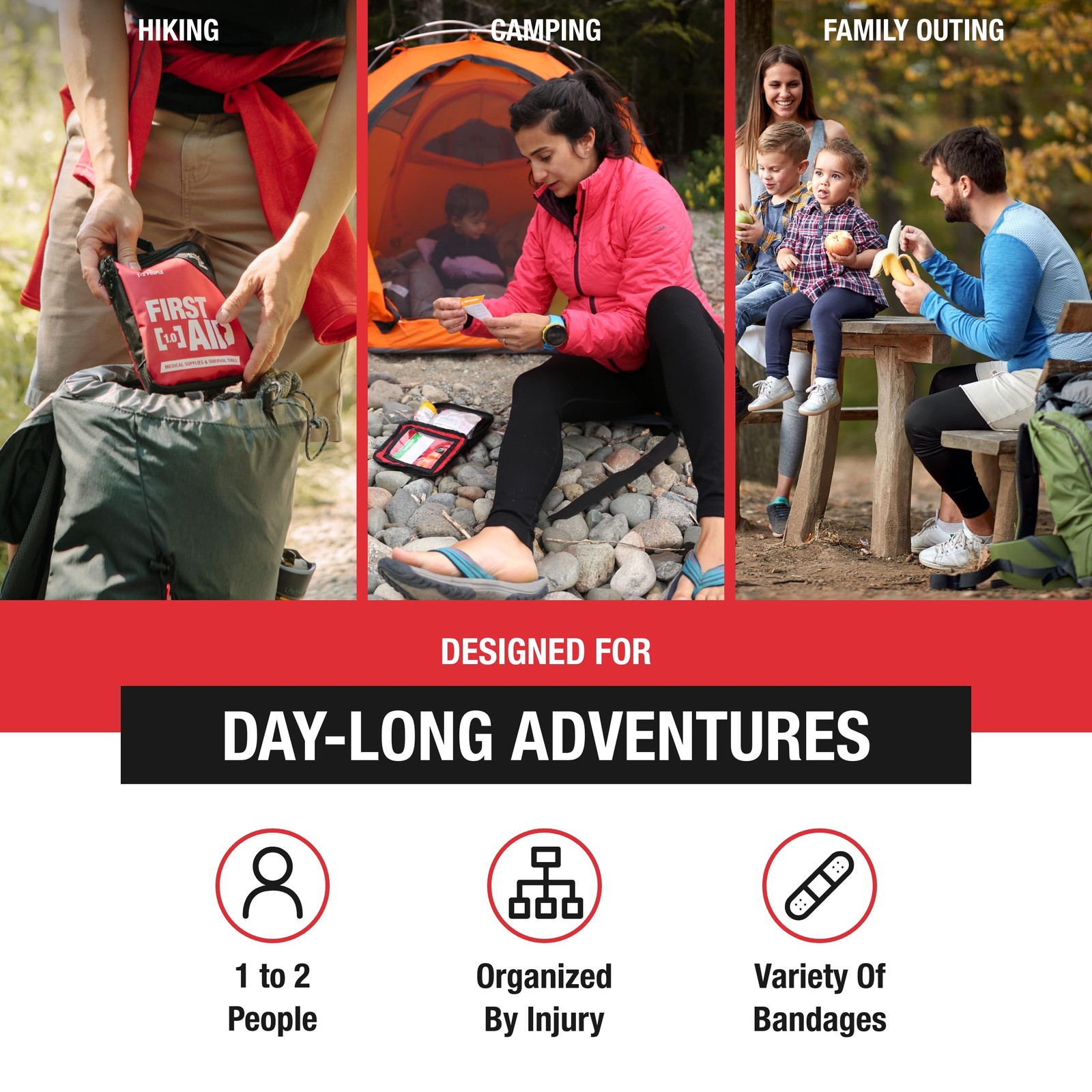 Adventure Medical Kits First Aid Kit 1.0 1.0, Red/Black