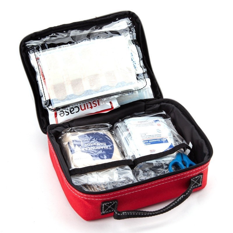 Family First Aid Kit Medicated Health Supplies Travel Home Office Case 100 Items