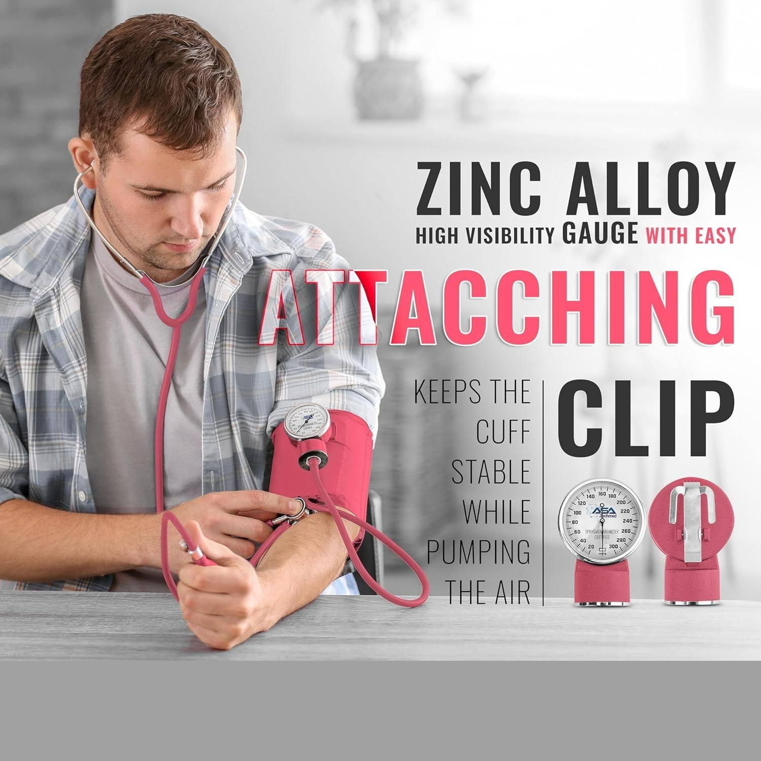 Medical Starter Kit: Stethoscope, BP Monitor, EMT Shears & Case – Pink