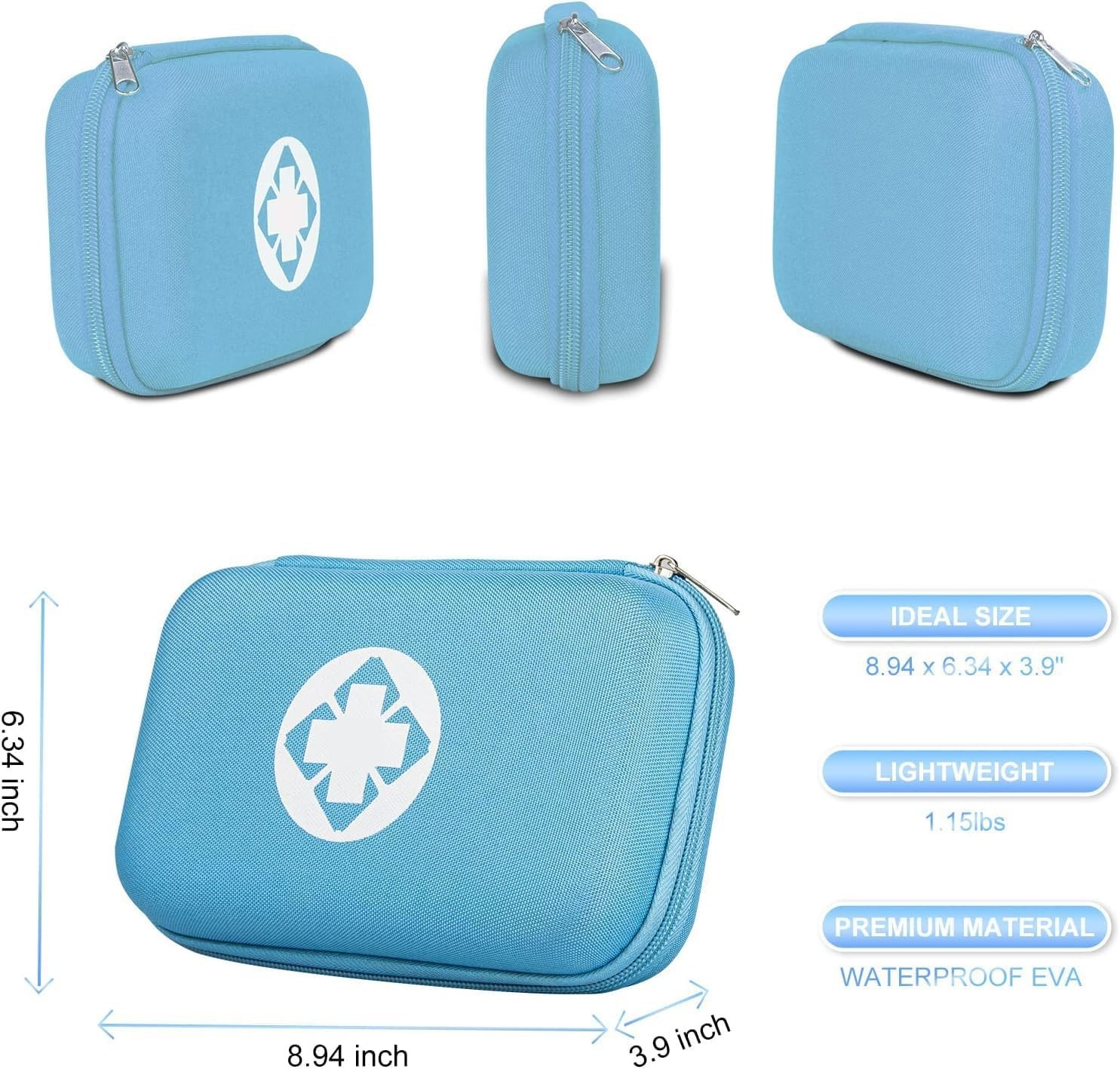 276PCS Small Travel First Aid Kit Supplies for Business, First Aid Kits Backp…