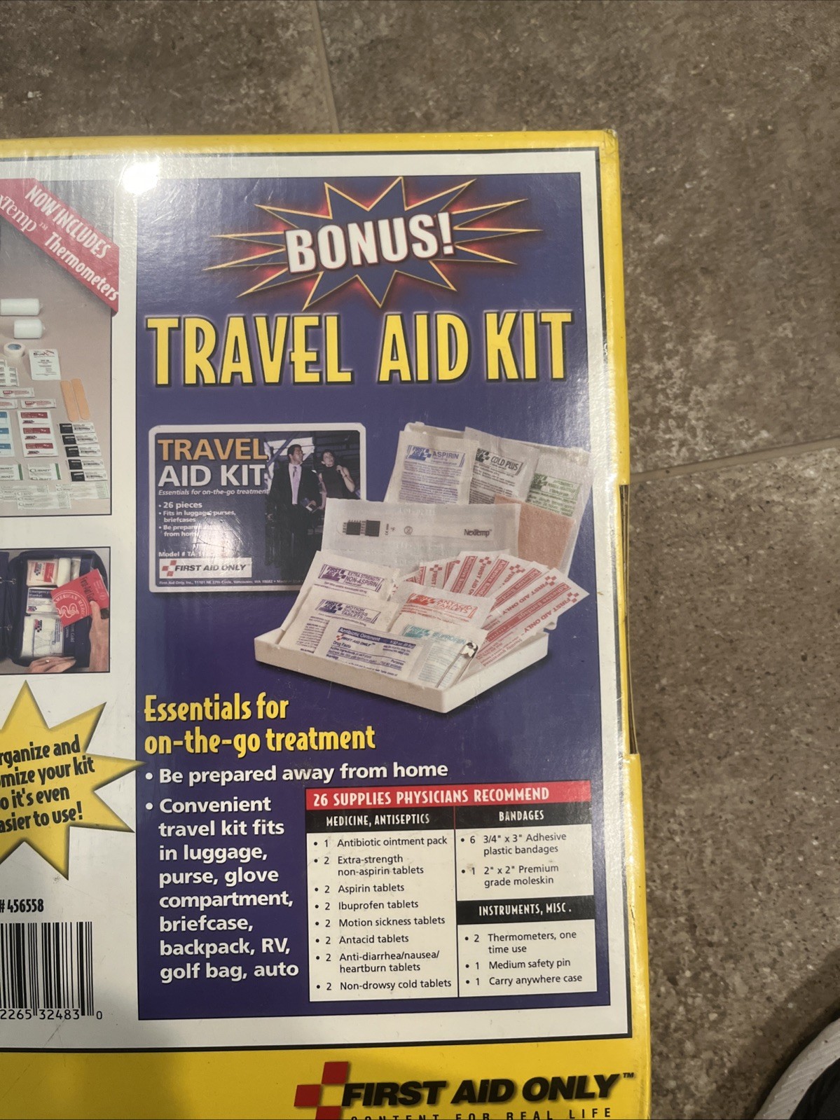 Travel Aid Kit / 212 Pieces / All Purpose & Outdoor / New