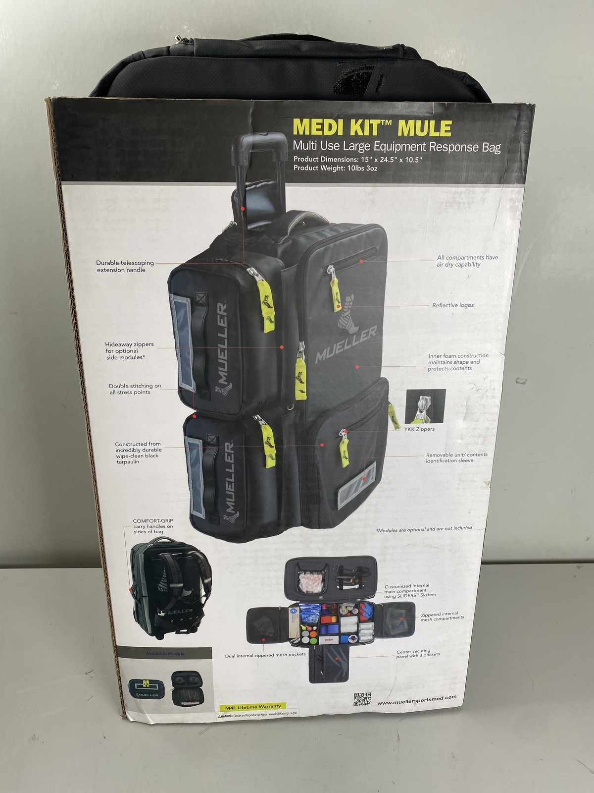 Mueller M.U.L.E. Pro Sport Med Kit Bag – Black (13019)