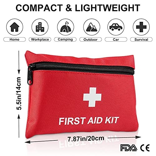 100-Piece First Aid Kit – Compact Portable Emergency Medical 100 Piece Set