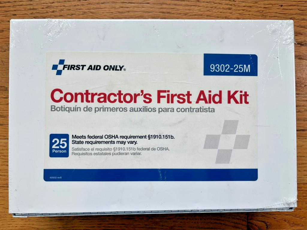 9302-25M 25-Person Contractor's Emergency First Aid Kit for Home Renovation, Job