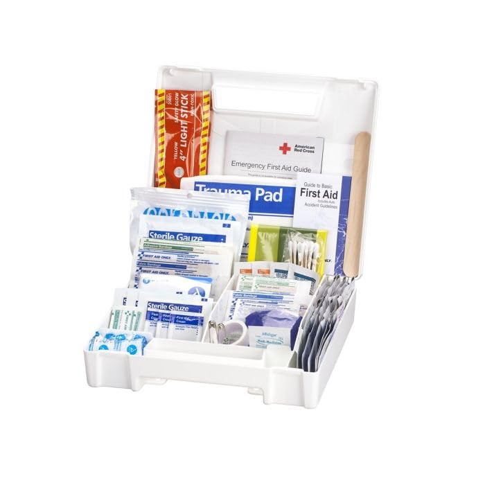 American Red Cross Officially Licensed Product, Deluxe Auto First Aid Kit, 13…