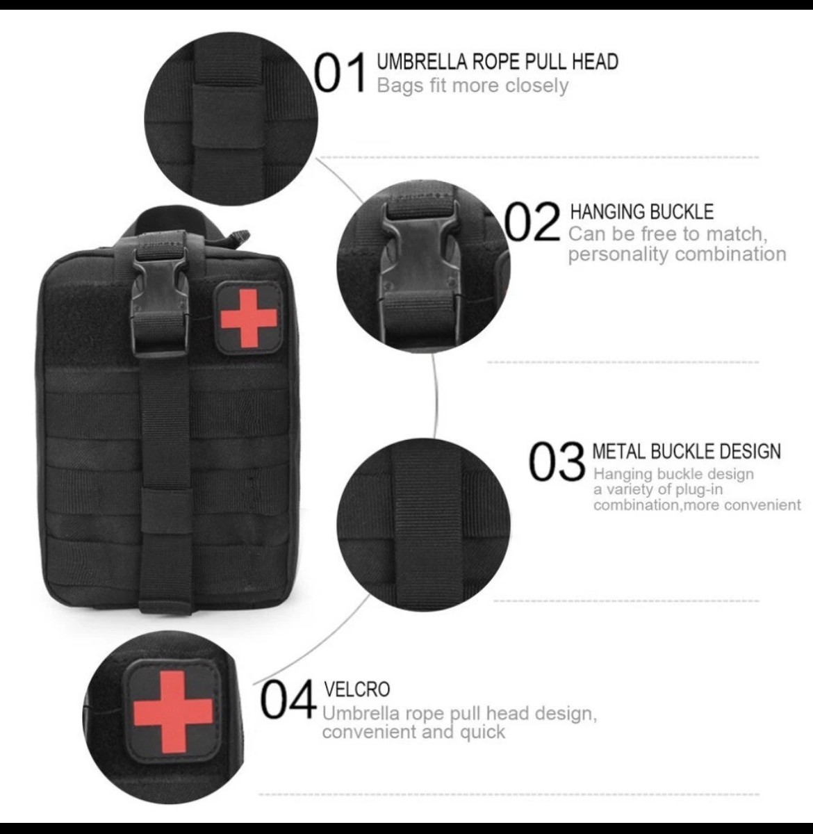 FULLY STOCKED Trauma First Aid Kit Medical EMT Bag Emergency Survival Molle IFAK