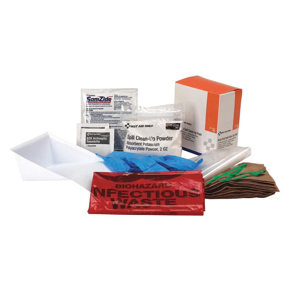 FIRST AID ONLY 21-760 Body Fluid Spill Clean-Up Pack (21 pcs) PK 6