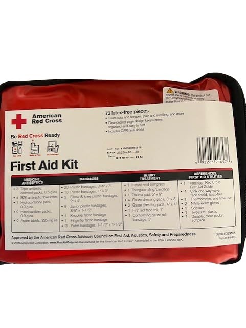 American Red Cross Officially Licensed Product, First Aid Kit, 73 Piece Emerg…