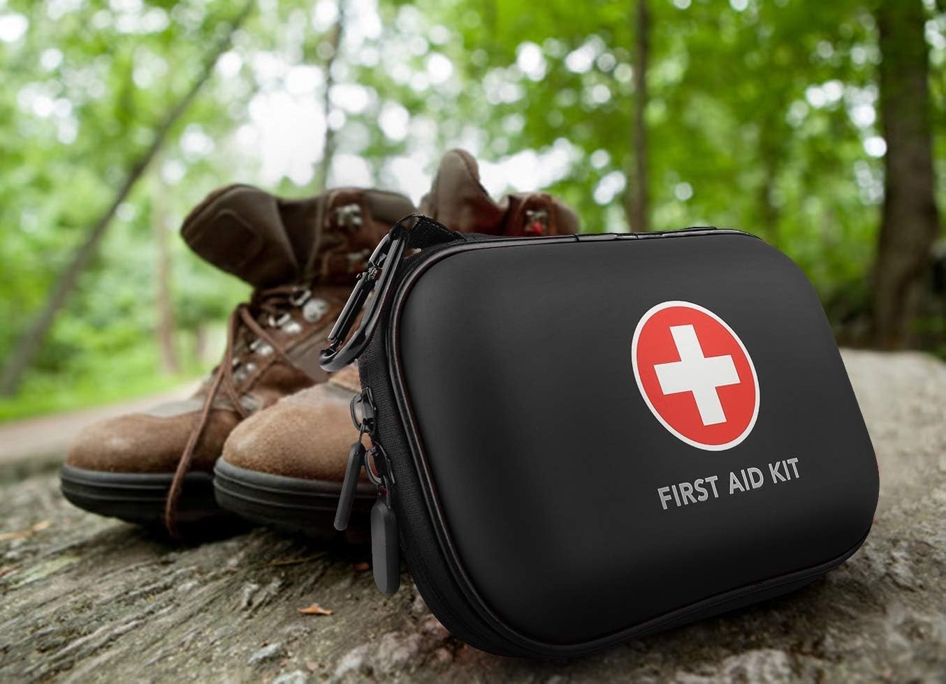 Essential First Aid Kit – 100 Hospital-Grade Supplies in Black Waterproof Case