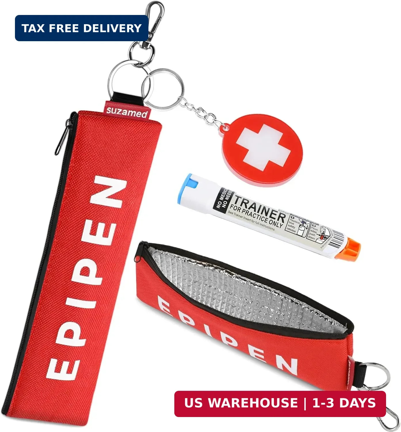Portable EpiPen Carry Case, Insulated Emergency Medical Bag Maintain Med effecti