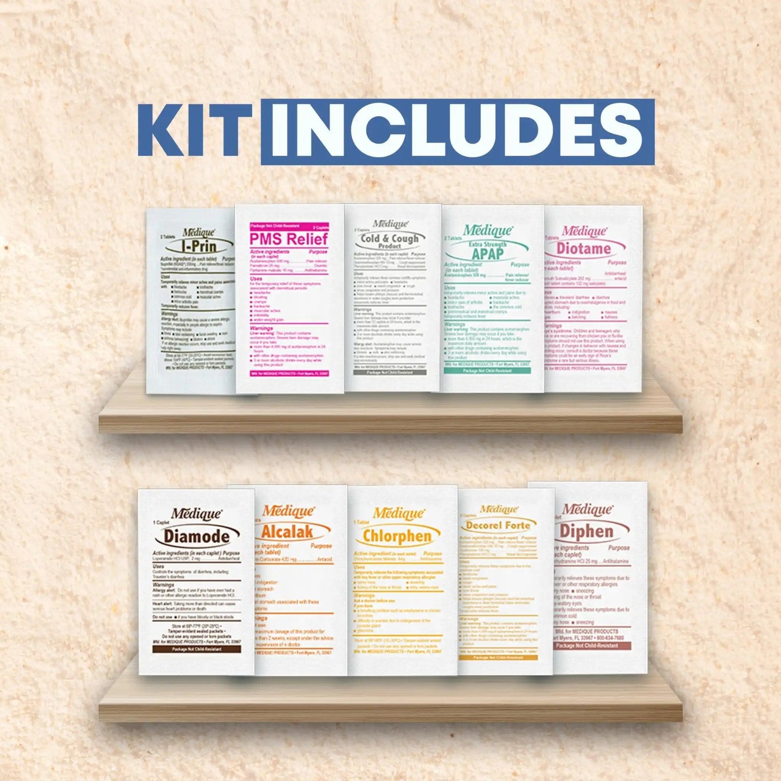Cruise Essentials Travel First-aid Refill-Kit Deluxe IFAK Designed For Cruisers
