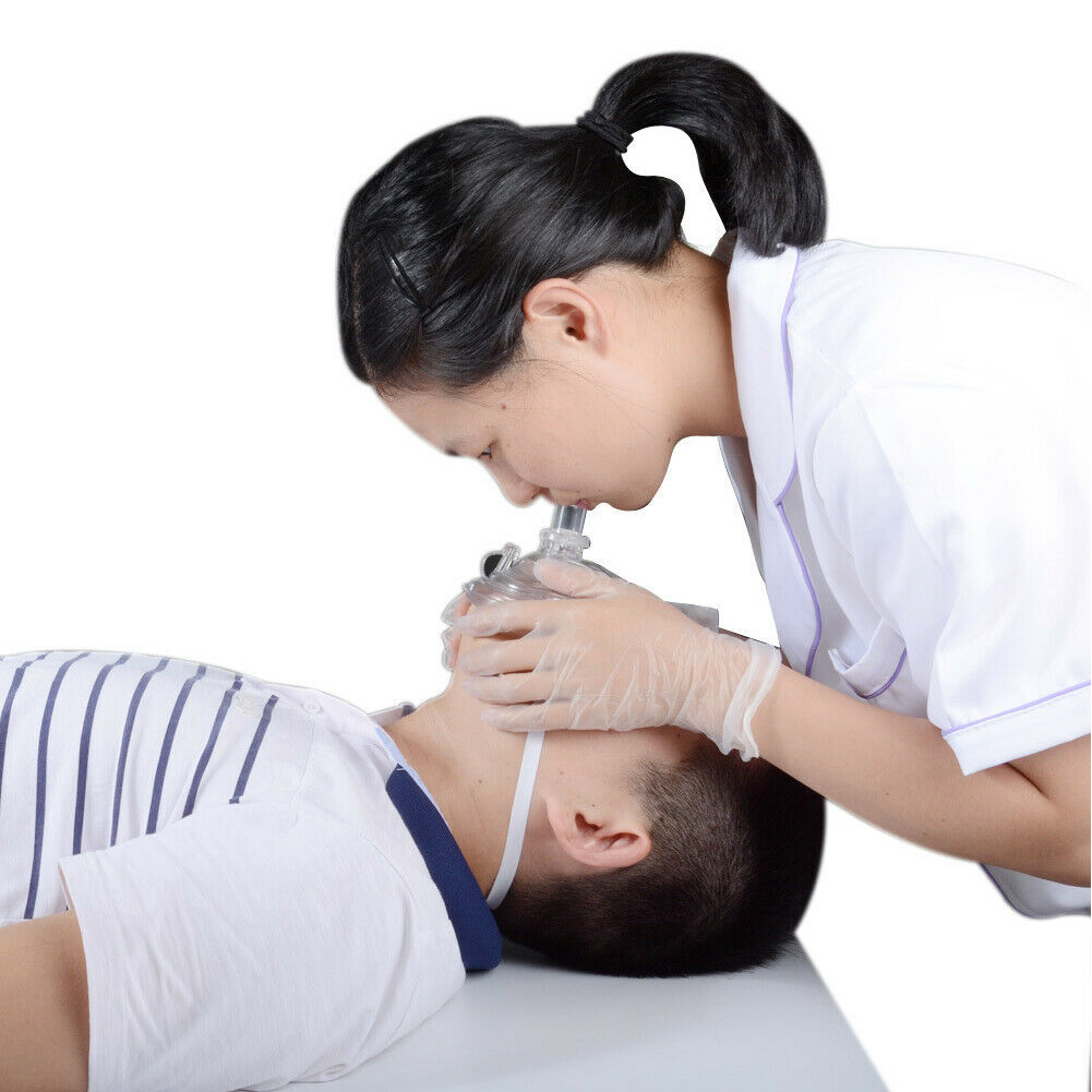 emergency CPR Breathing Mask One-Way Valve Reusable Artificial Respiration Mask