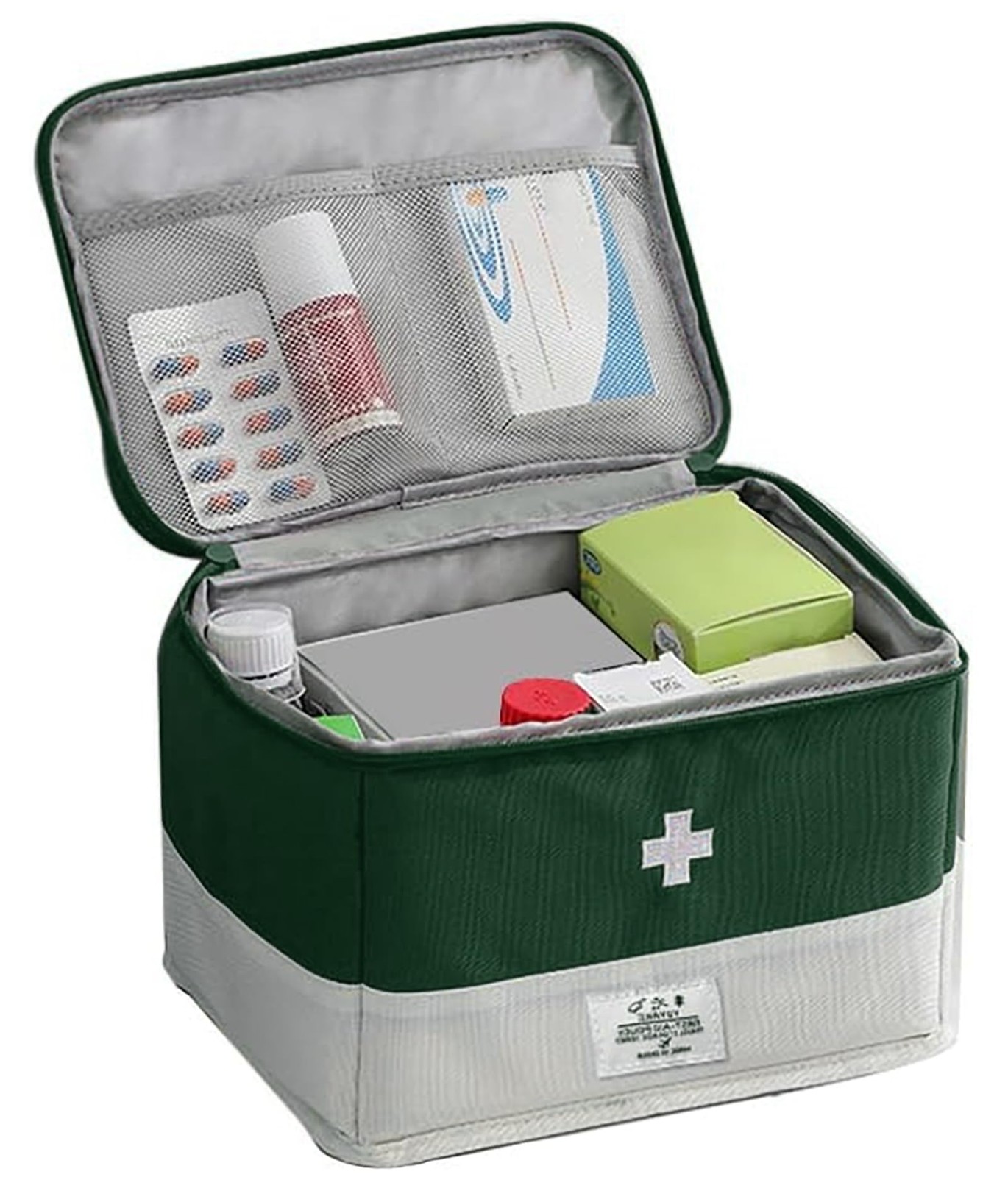 XPAPOV Travel Medicine Bag 27 x 20 x 19 cm / 10.63 x 7.87 x 7.48 in, Green