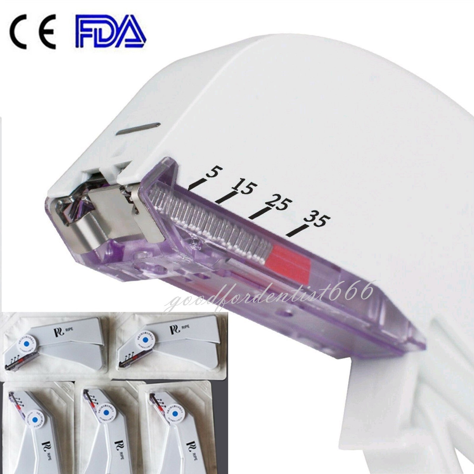 5X Disposable Skin Stapler Surgical Sterile 35 Wide Staples Skin Staplers New