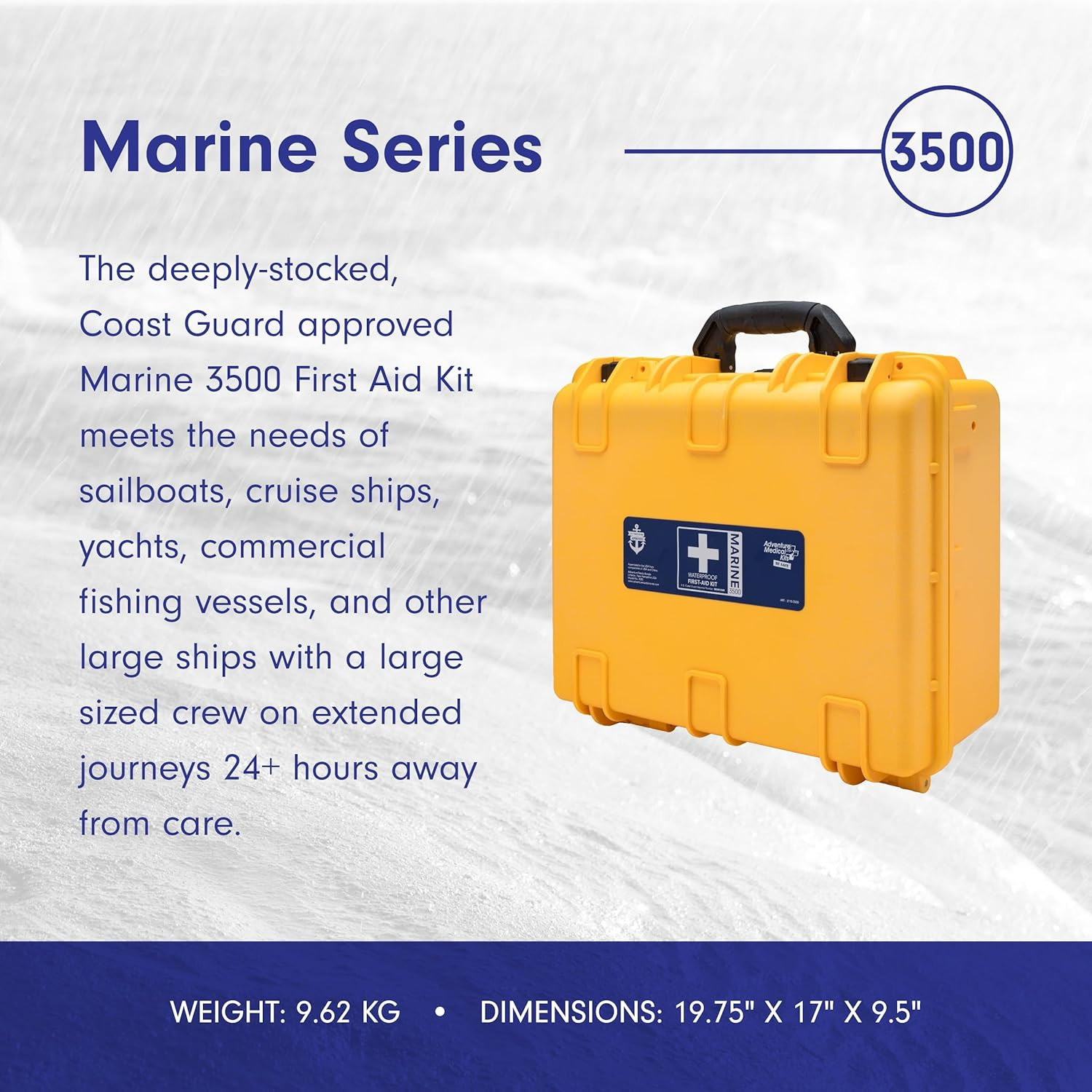Adventure Medical Kits Marine Series Medical Kit – 3500 – Boat First Aid Kit for