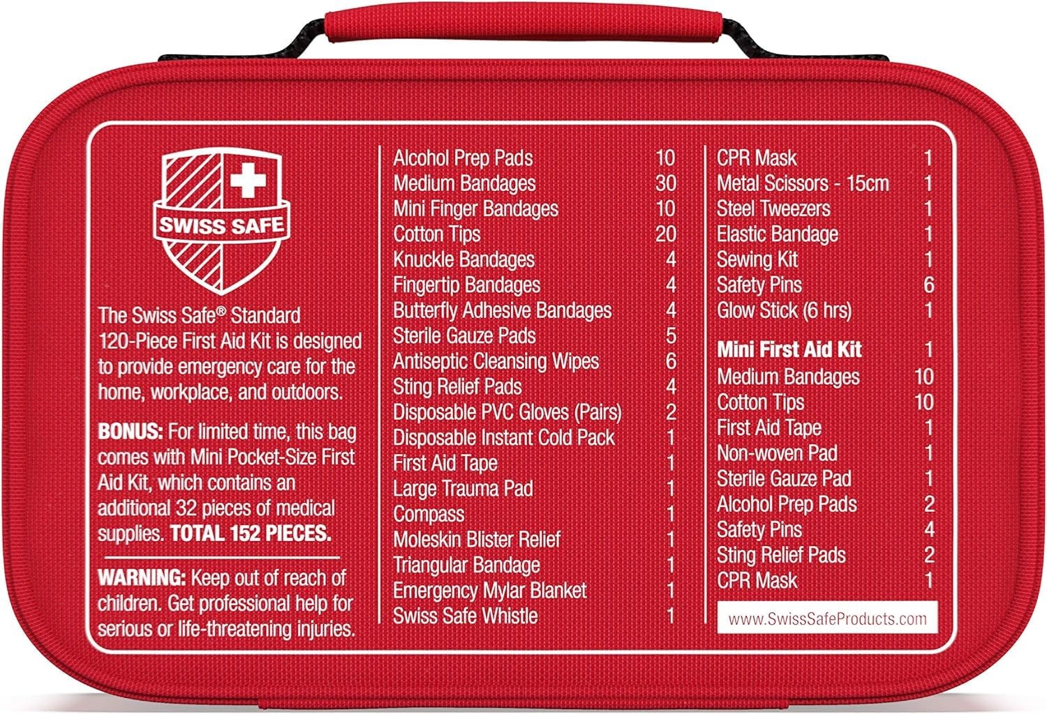 2-in-1 First Aid Kit for Car, Travel & Home, Businesses – Bonus Mini Kit for …