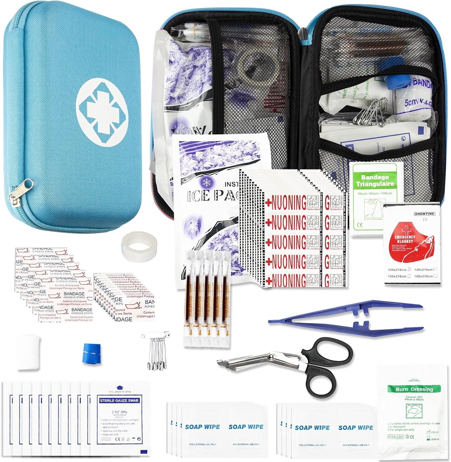 273-Piece Waterproof First Aid Kit for Camping, Travel & Emergency Preparedness