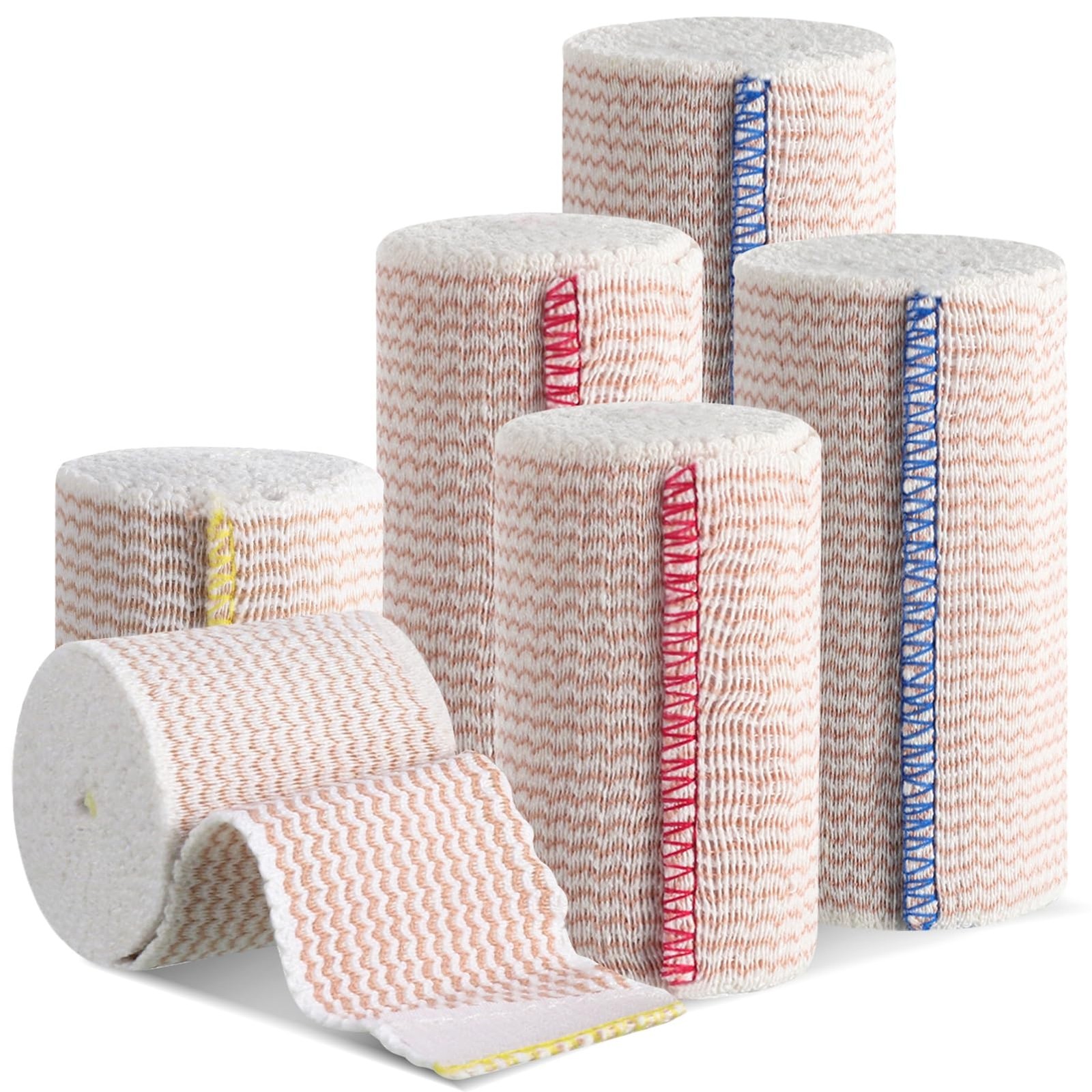 6 Pack Premium Elastic Bandage Wrap, Compression Wrap for Legs,…