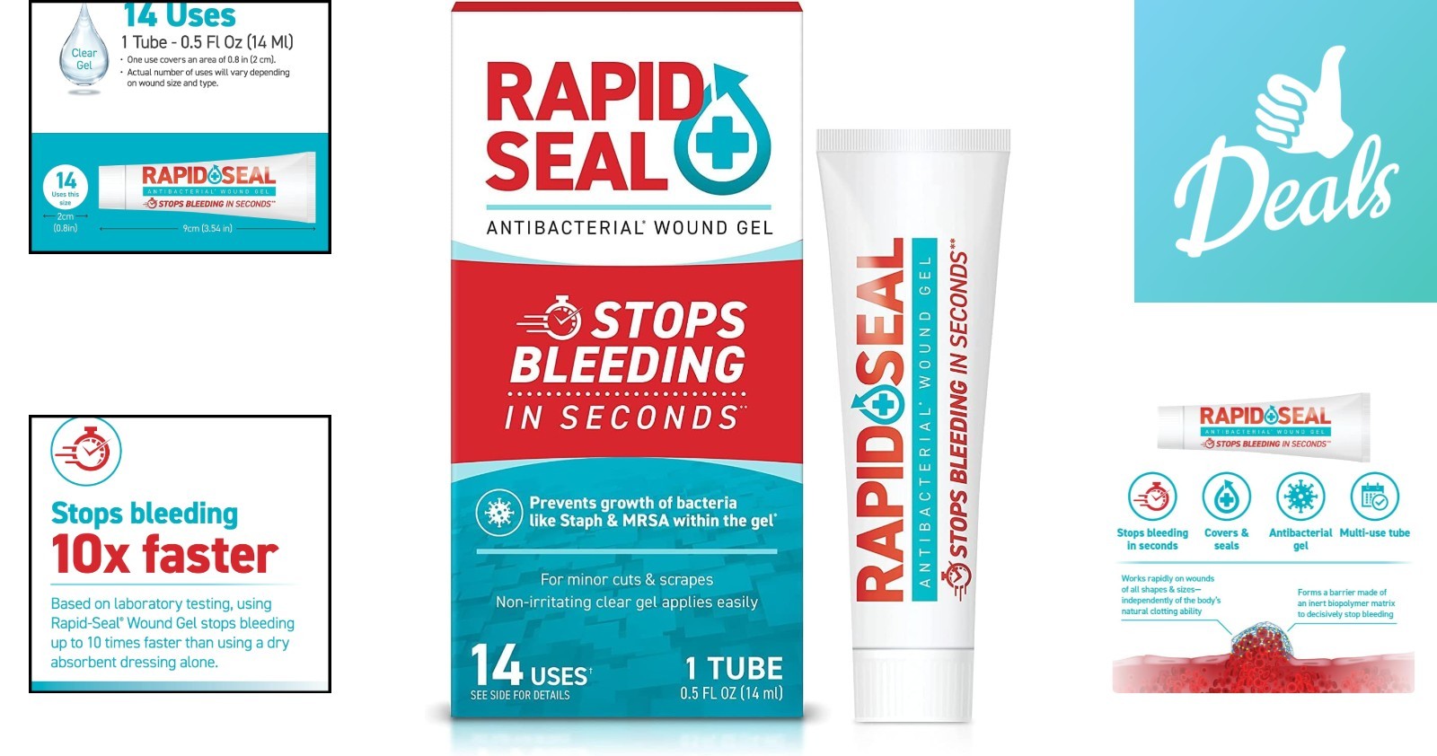 Wound Gel 1 Tube – Stops Bleeding Instantly, Fast-Acting First Aid for Cuts