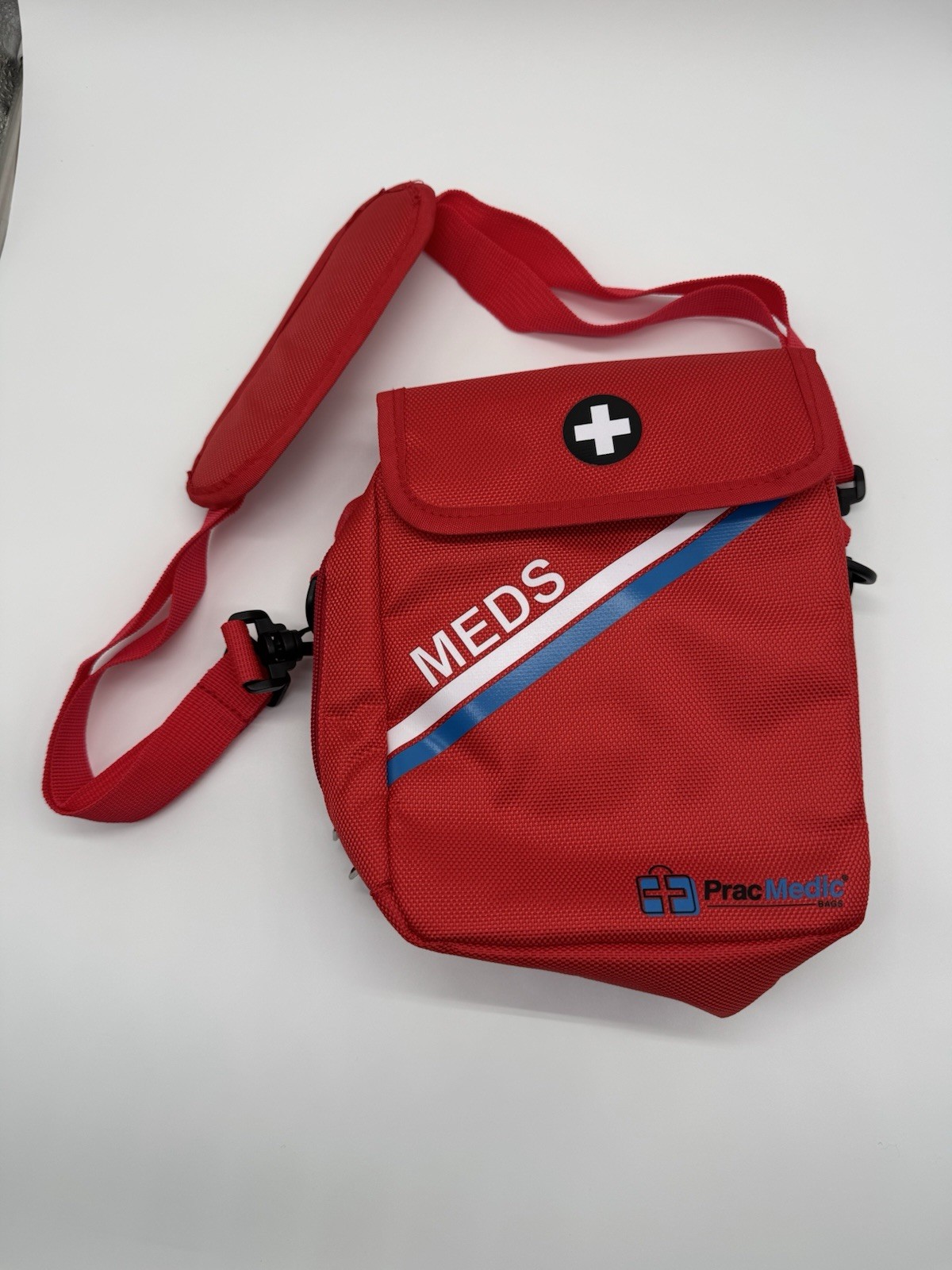 PracMedic Red Portable First Aid Bag with Shoulder Strap