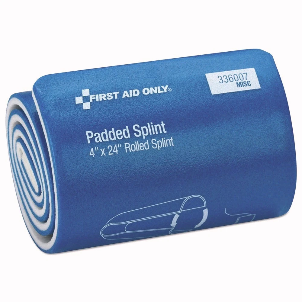 First Aid Only 336007 4" x 24" Padded Splint – Blue/White New