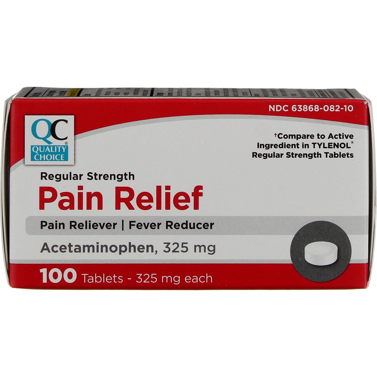 3 Pack Quality Choice Regular Strength Acetaminophen Tablets, 325 mg, 100 Ct