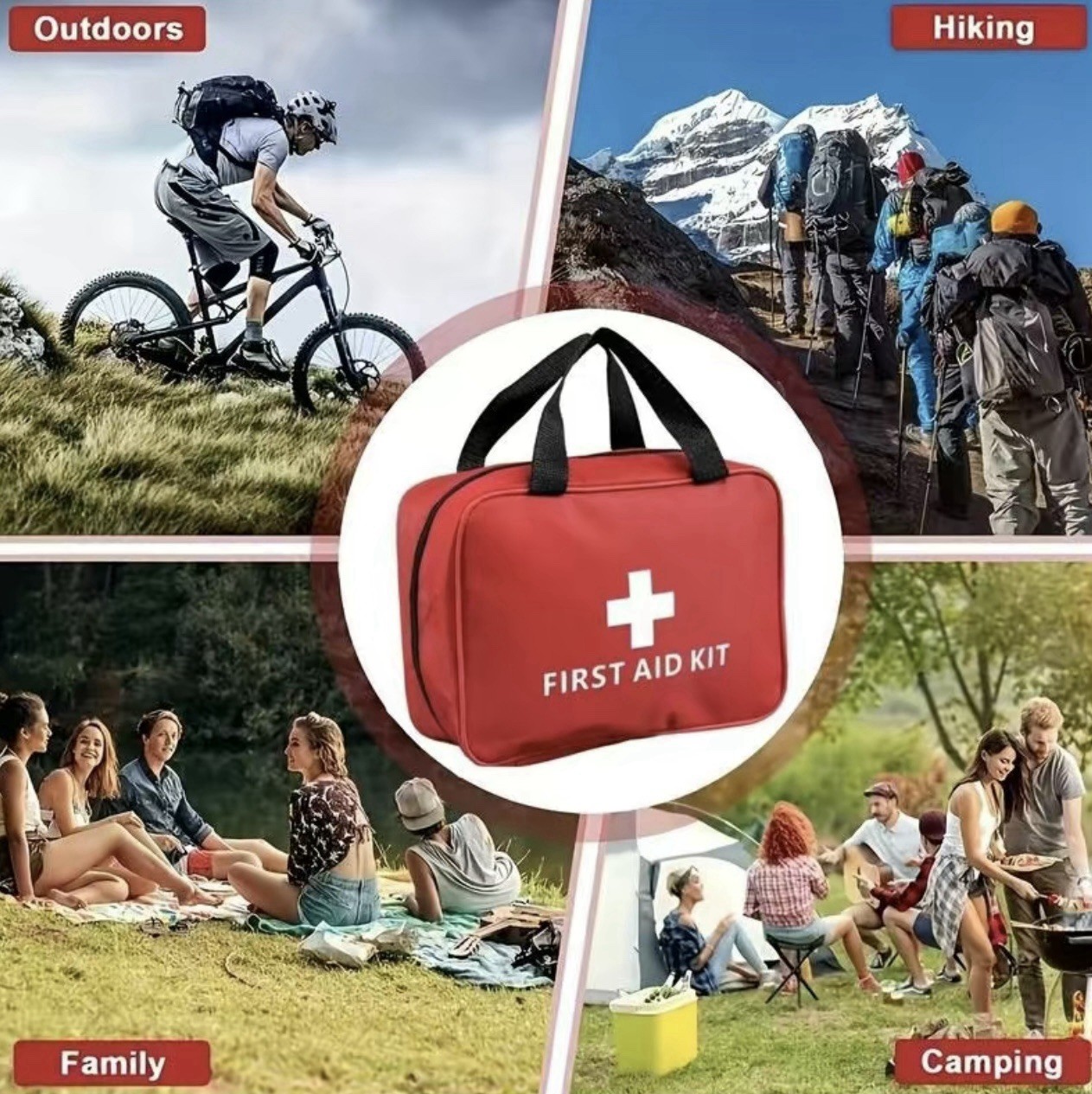 First Aid Kit 160 PCS Medical Emergency Healthcare Survival Hunting Hiking Camp