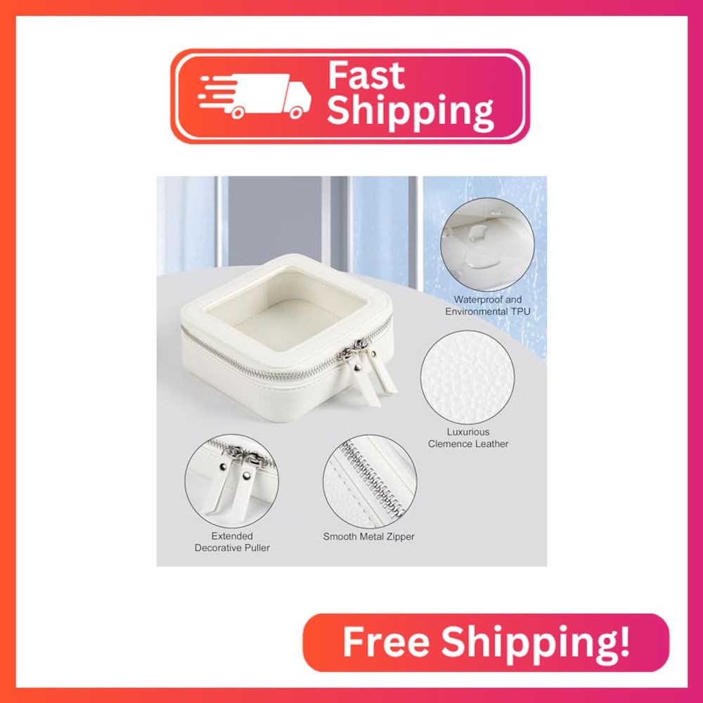 EcoVision Clear Makeup Bag, Travel Cosmetic Accessory Bag, Toiletry Organizer Ba