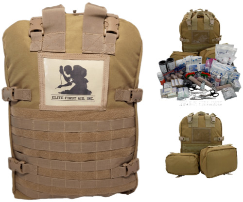 ELITE FIRST AID Stomp Medical Kit STOCKED Trauma Advanced Medical Care TAN