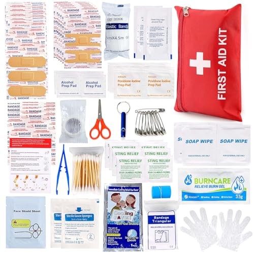 First Aid Kit for Home Car Travel 107 Piece Emergency Kits for Hiking 107 pcs