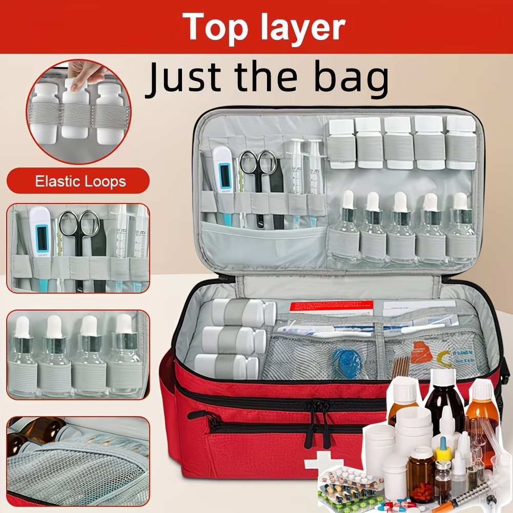 Portable, Medicine Storage Bag, Travel First Aid Organizer, Case Household