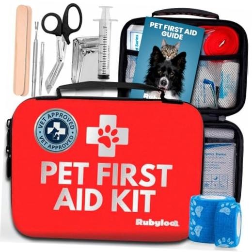 Dog First Aid Kit – Vet Approved Emergency Supplies 1 Essential Kit (53 pieces)