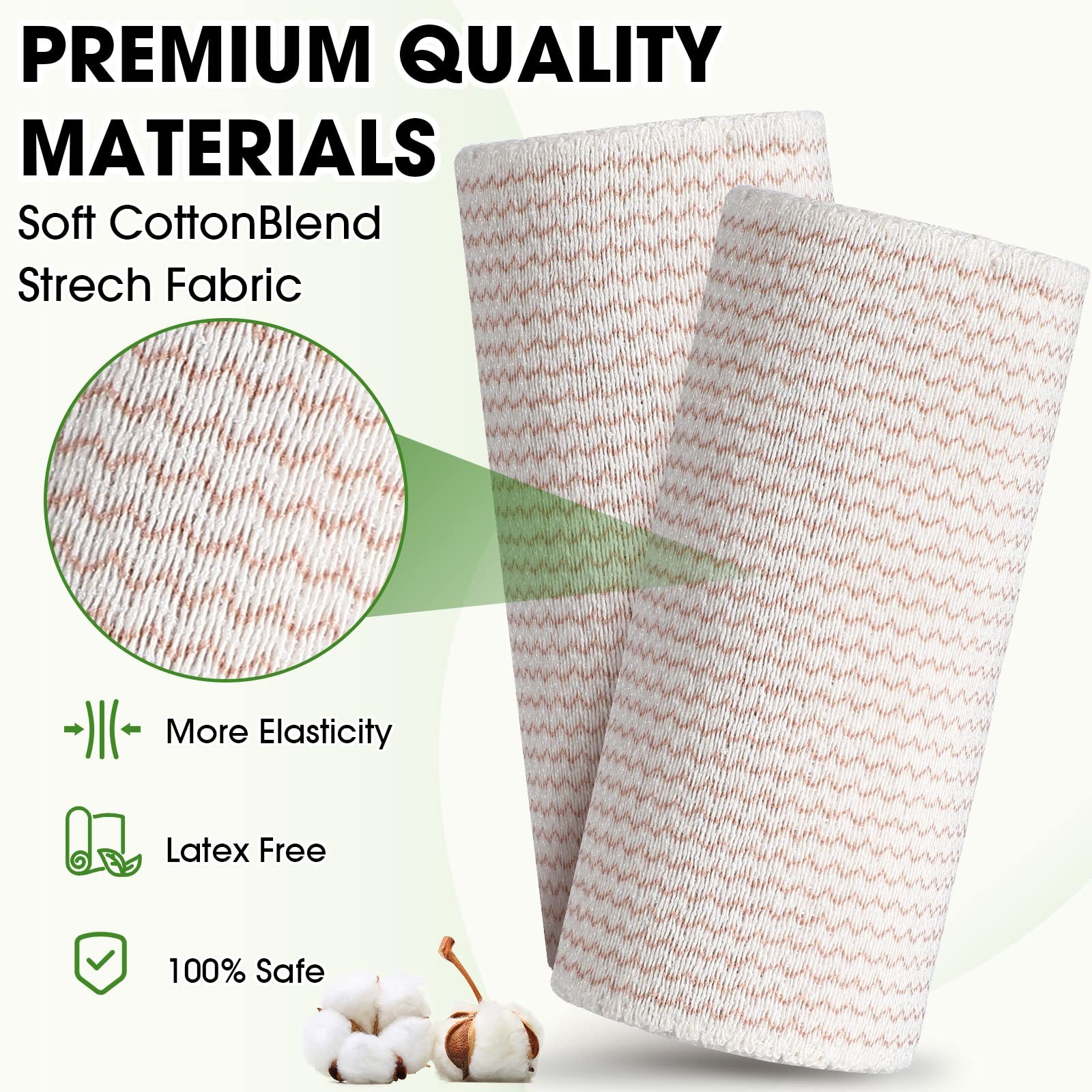 30 Pcs Elastic Bandage Wrap Compression with 3 Inch, 4 Inch in Width