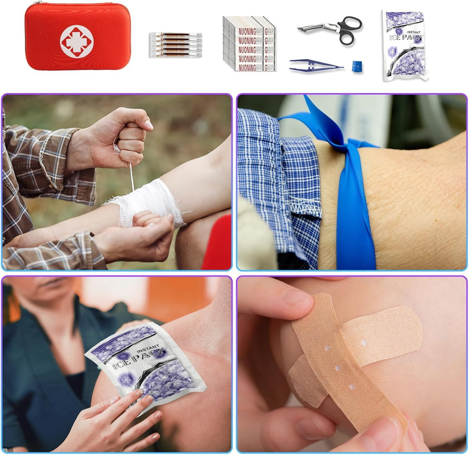 Car First Aid Kits 275Pcs Survival Gear Home Travel Size Small Emergency Kit Tac