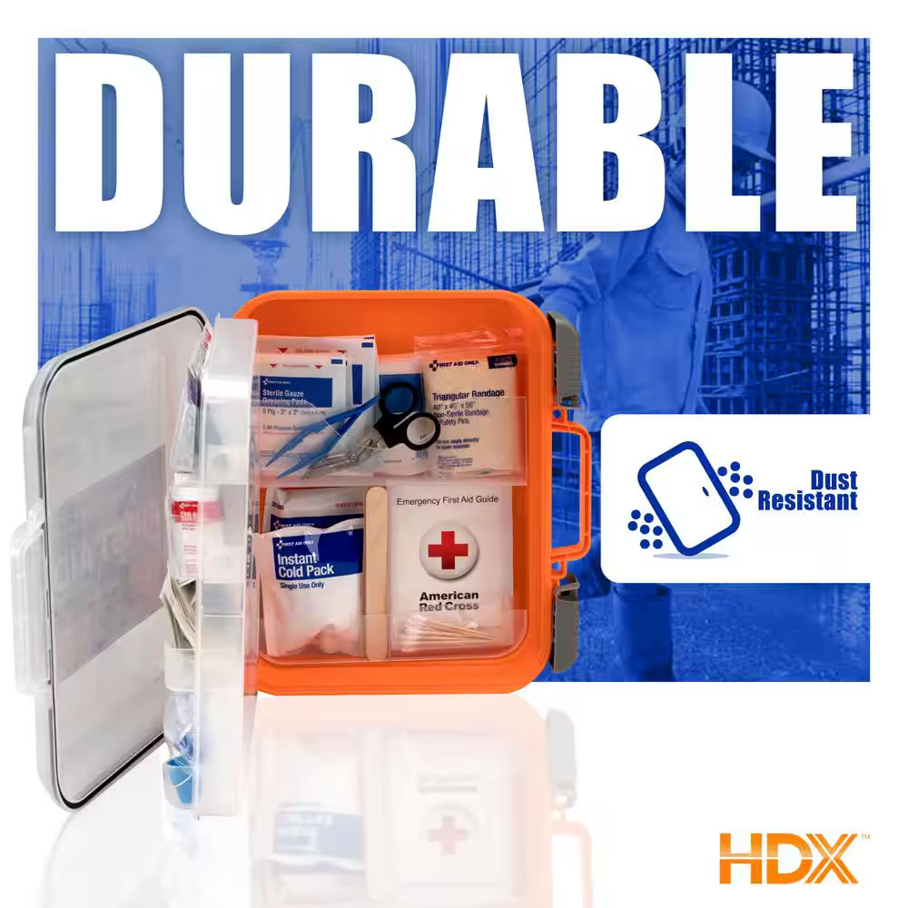 328-Piece Commercial Clear Front Plastic OSHA First Aid Kit