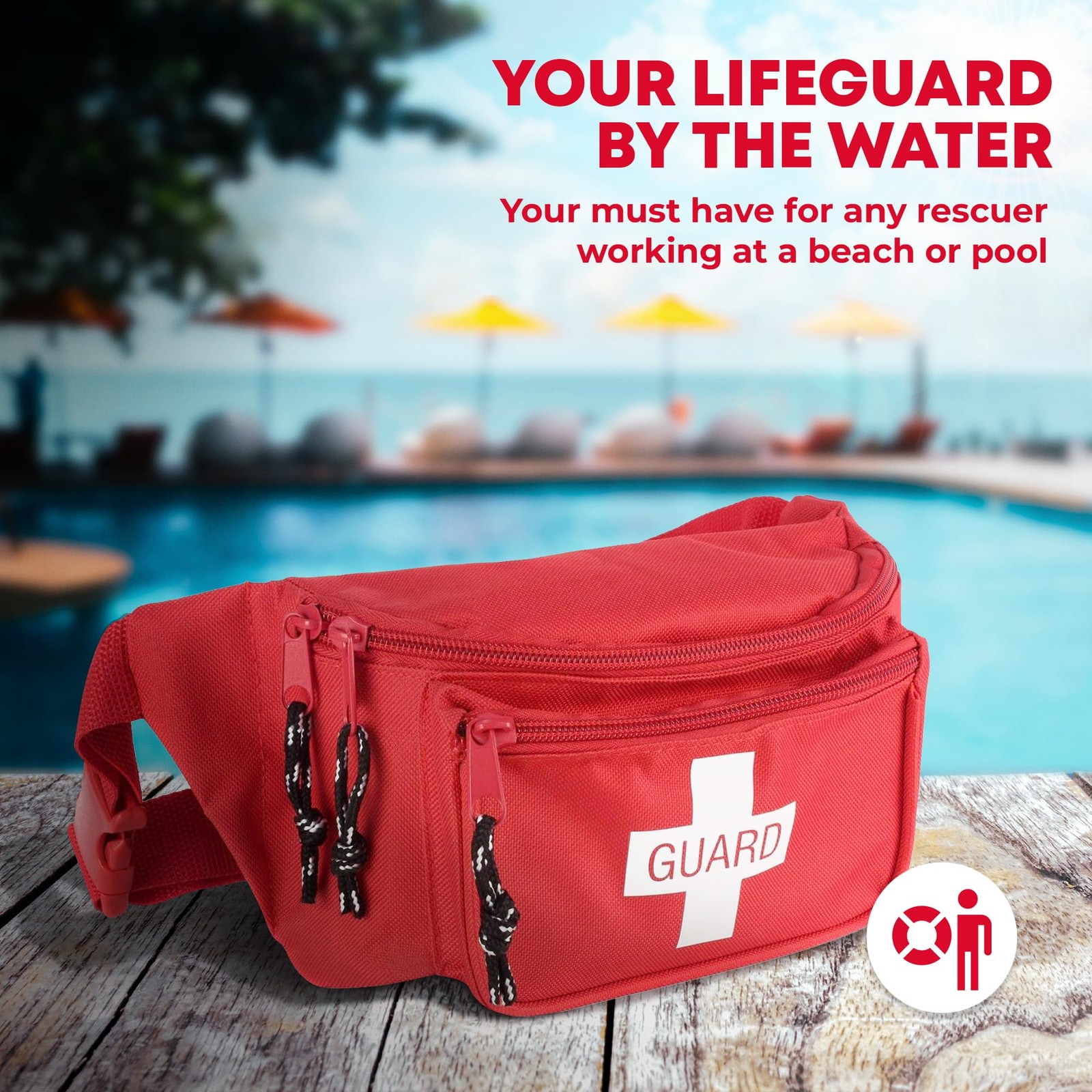 Ever Ready First Aid, Fanny Pack/Hip Pack, Fully Stocked 72 Piece Set