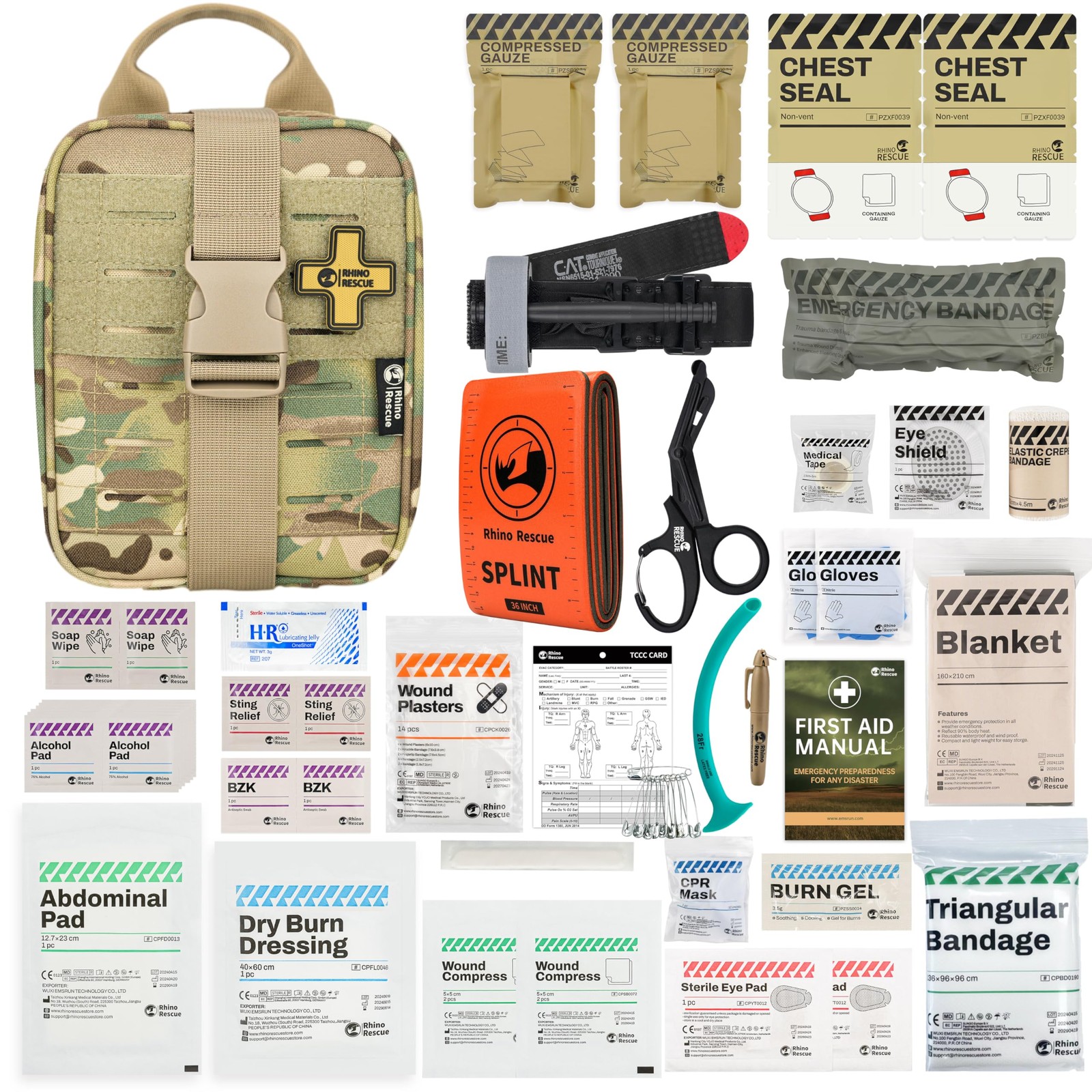 IFAK Trauma Kit with C-A-T Tourniquet, Tactical First Aid Kit Molle Pouch for…