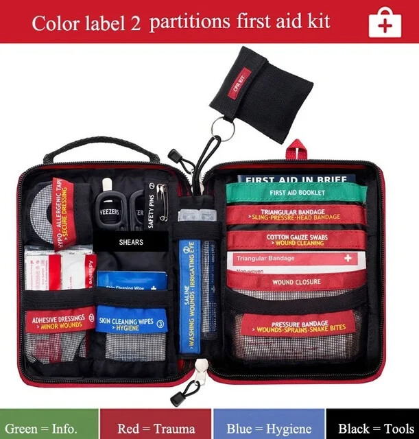 First Aid Kit Medical Trauma Care Kit Car Emergency Kits Outdoor Kit for Camping