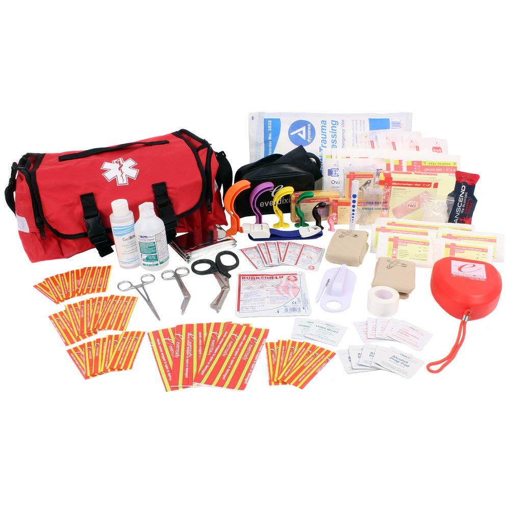 EverOne Fully Stocked Trauma Kit-Red