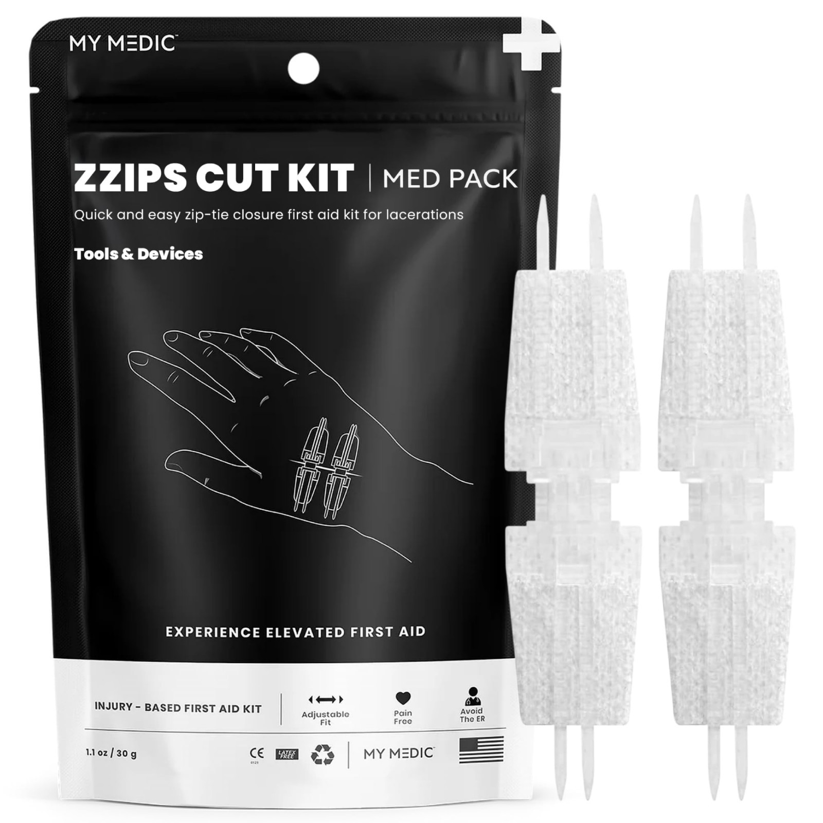 First Aid Wound Closure Kit – Safe Skin Closure for Cuts & Lacerations, Emergenc