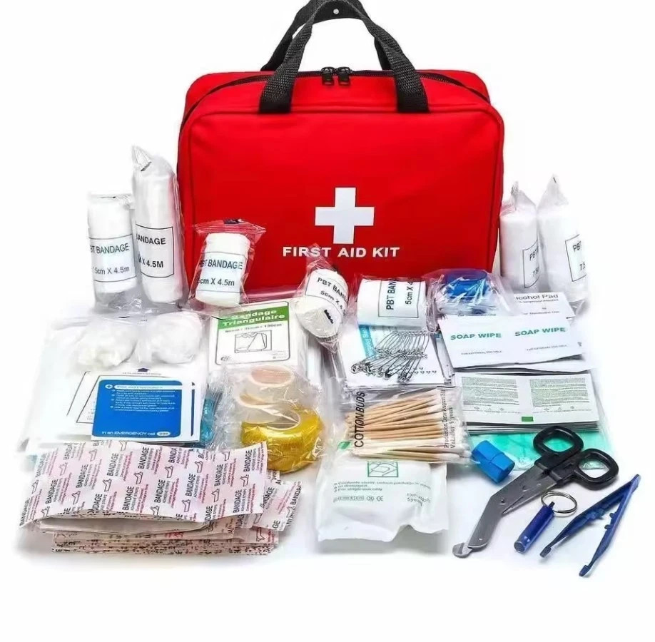 160 Pcs First Aid Car Kit Medical Emergency Trauma Basic Tactical Survival Bag