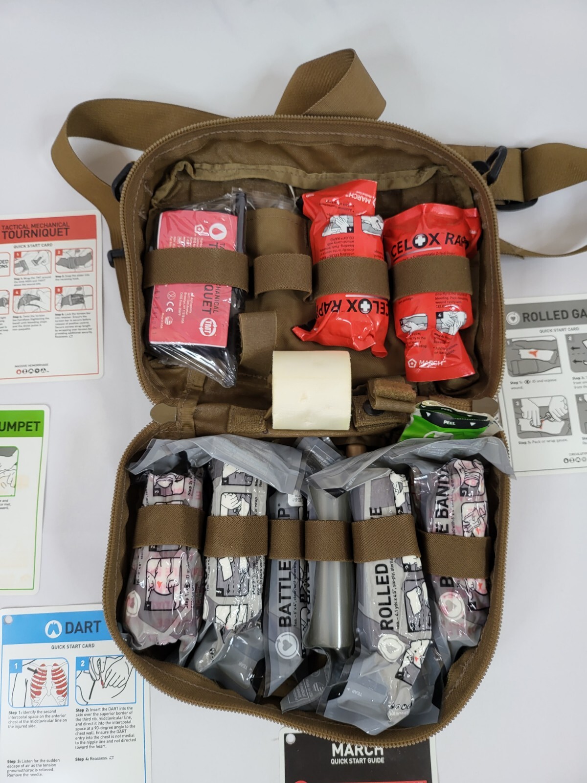 March Medical Gear Mojo First Responder Bag Intermediate Trauma Kit Coyote Brown