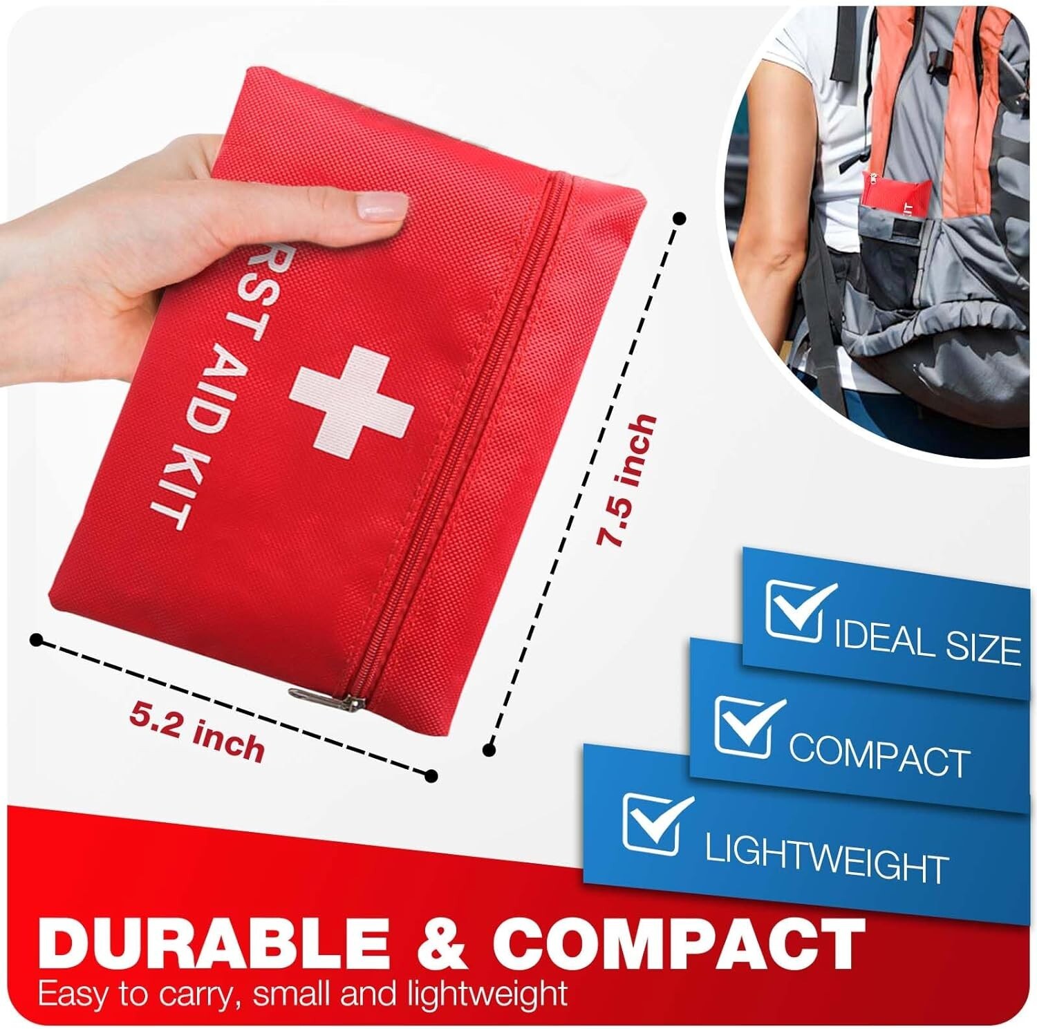 107PCS First Aid Kit for Home Car Travel Mini Emergency Kit Sports Outdoor Survi