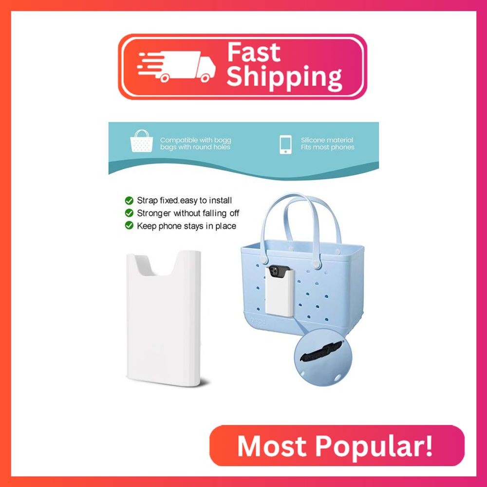 3 Pcs Clear Bogg Beach Tote Bag with 4 Pcs Insert Hooks and 1 Phone Holder Acces