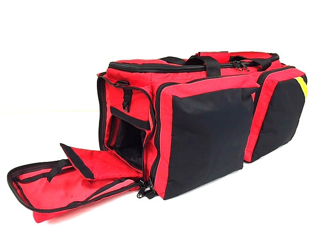LINE2design Oxygen Bag – Deluxe EMT EMS Paramedic Oxygen Supplies Bags – Red