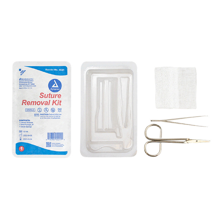 Dynarex Suture Removal Kit Sterile Single Use All-in-One Kit 1 Count