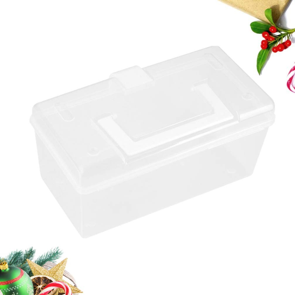 Hemoton Portable First-Aid Box Small Size Medicine Storage Organizer White